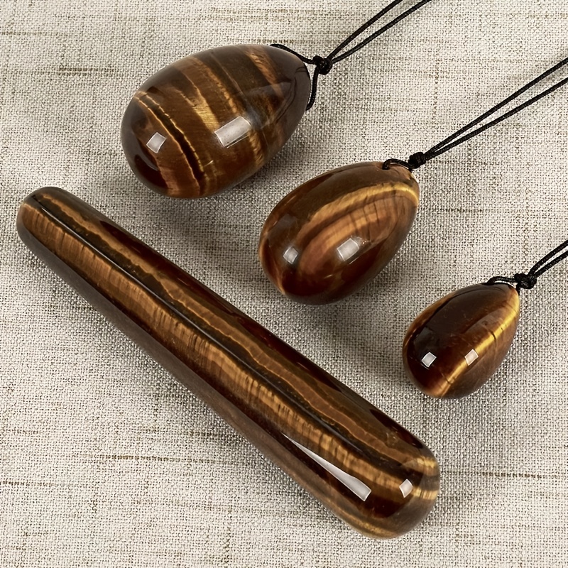 4pcs Crystal Semi-Precious Stone Jade Egg Set