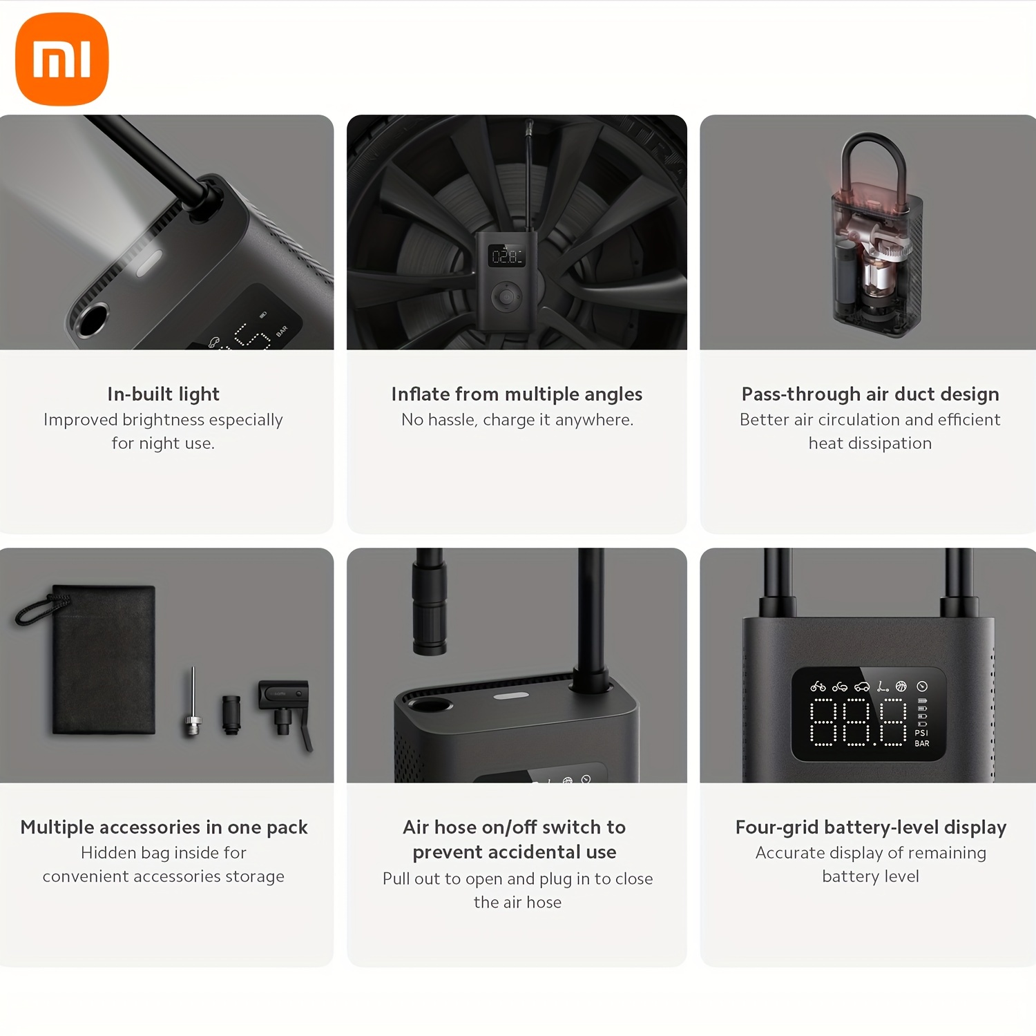 Xiaomi Portable Electric Air Compressor 2 Electric Air Pump 2