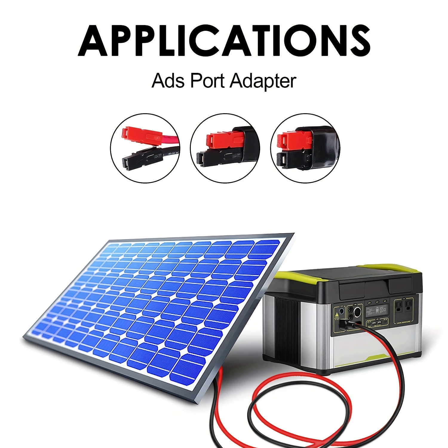 Connecteur solaire vers XT90 - Câble adaptateur de panneau solaire vers  XT90 mâle - Câble d'extension solaire pour port d'entrée XT90 - Station