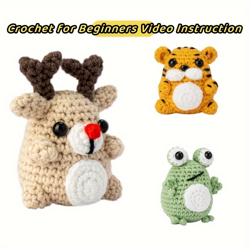 WenmthG Crochet Kit for Beginners, Crochet Starter Kit with Step-by-Step  Video Tutorials, Learn to Crochet Kit for Adults and Kids, Crochet Animal