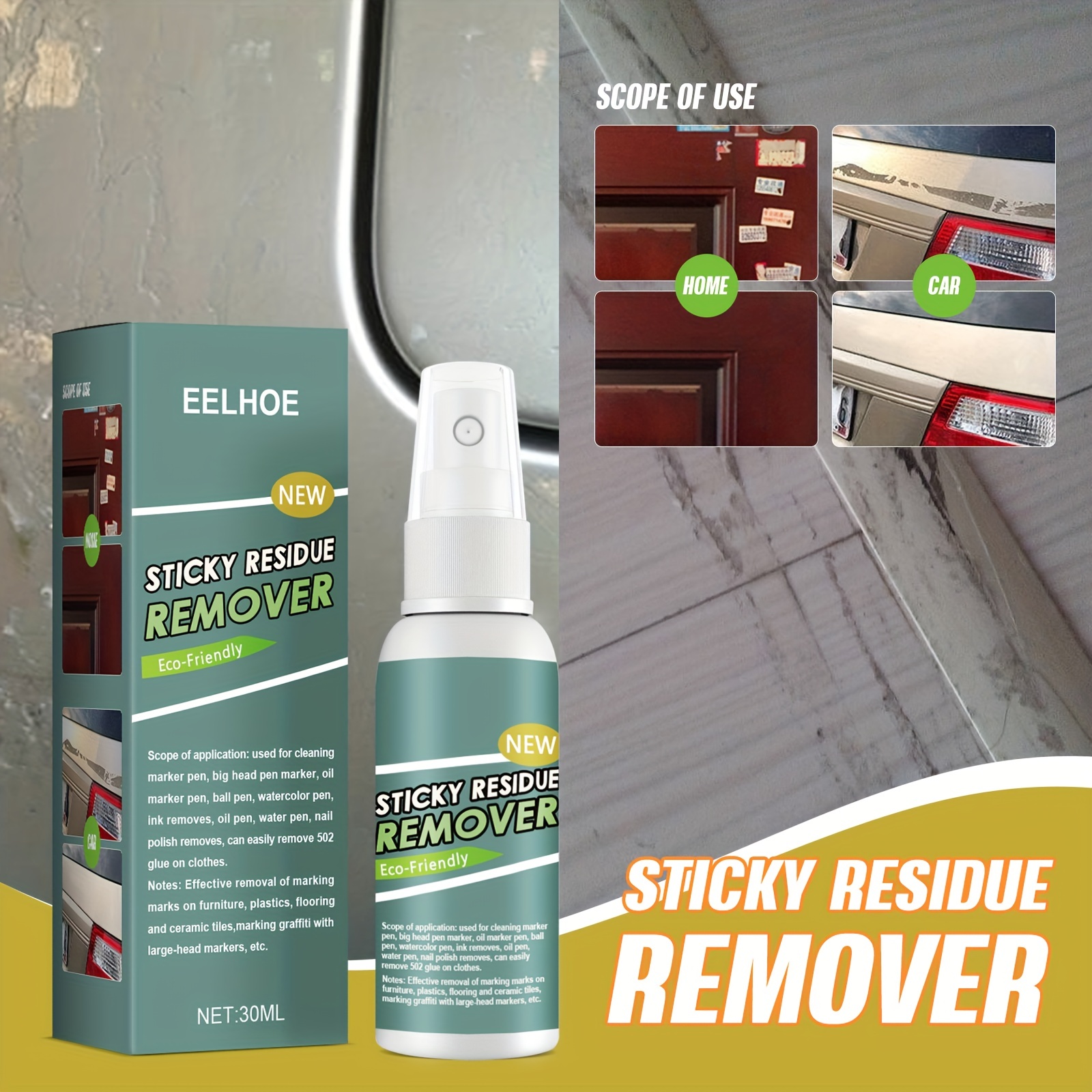 Car Glue Remover Spray Adhesive Remover Non drying Sticker - Temu