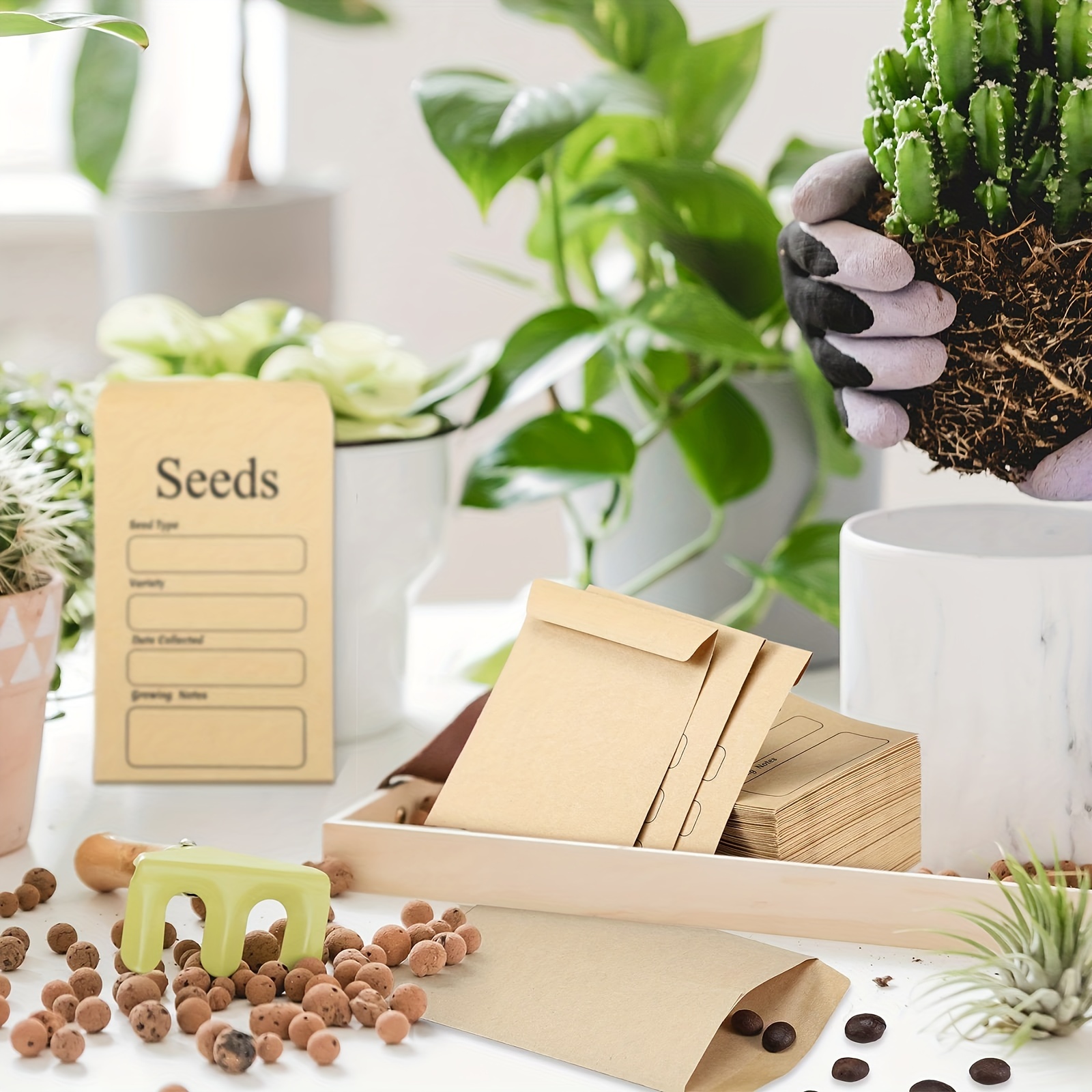 Seed Storage Organizers 80 Resealable Sealing Seed Envelopes Garden Seed  Organiz