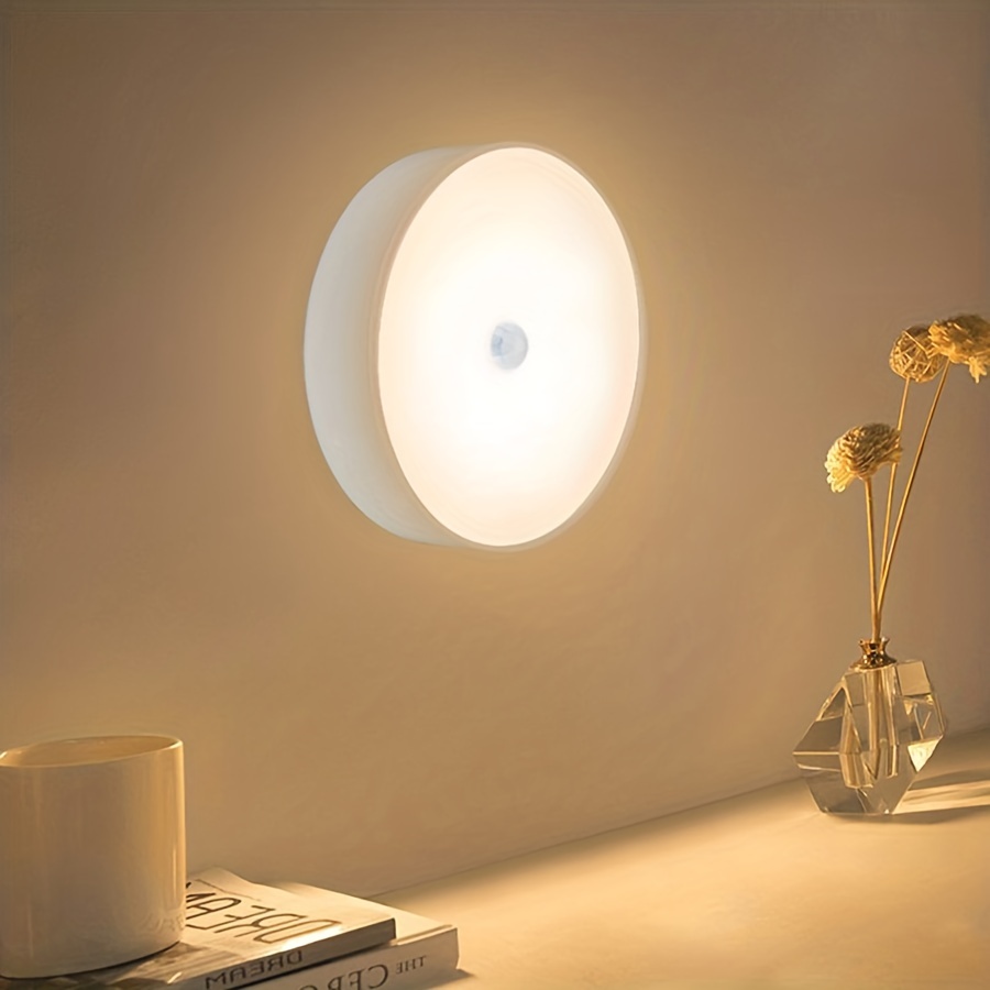  Lámparas inalámbricas que funcionan con pilas para el baño en  el hogar con sensor de movimiento, pequeñas lámparas de mesa de cocina,  luces nocturnas decorativas para dormitorio, sala de estar, 