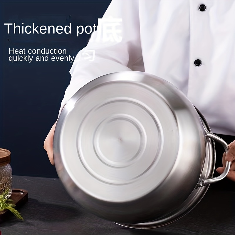 Large Stainless Steel Stock Pot - Perfect For Soups, Stews, And More -  Durable And Easy To Clean - Essential Kitchen Gadget And Accessory - Temu  Malaysia