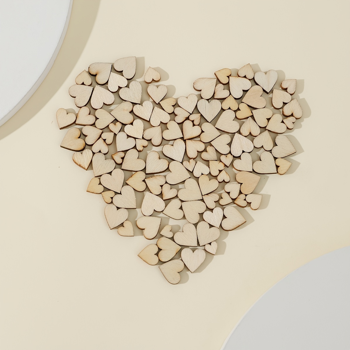 50pcs Wooden Hearts Paintable Wood Cutouts Unfinished Wood Heart