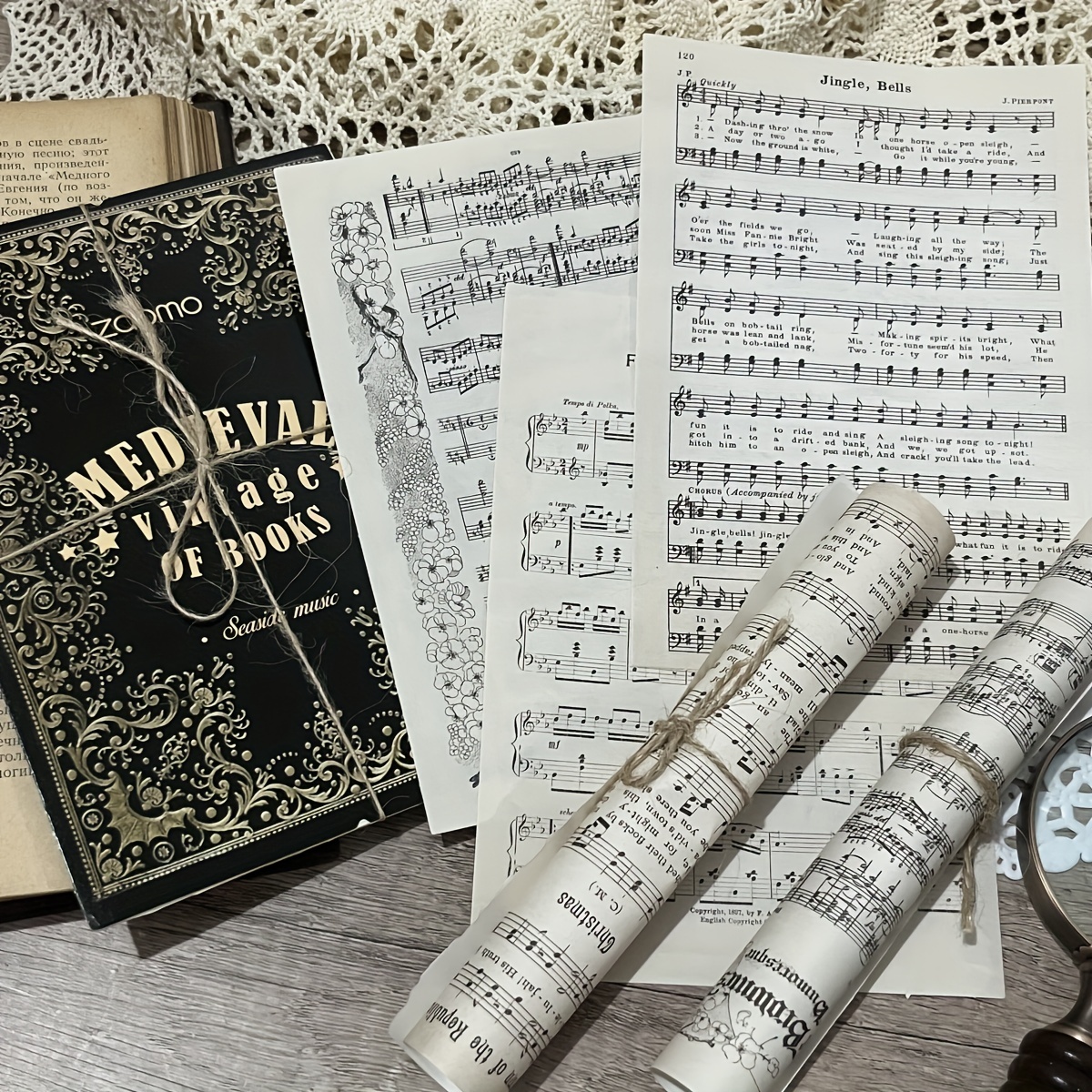 60 Sheets of Vintage Musical Notation Scrapbook Paper - Perfect for DIY  Decoration, Bullet Journaling & Junk Journaling!