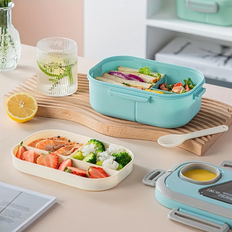 Plastic Multi-grid Lunch Box With Cutlery Set, Lunch Storage Container, Lunch  Box For Home Office Travel, Reusable Bento Lunch Box, Back To School  Supplies - Temu