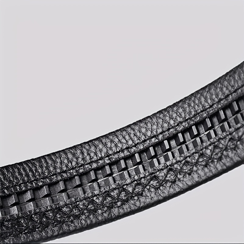 Men's Leather Automatic Buckle Belt for Car