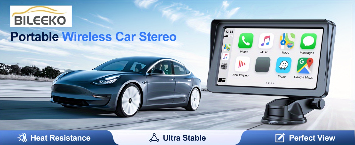 Autoradio sans fil Carplay Android Auto avec caméra de recul, autoradio à  écran tactile de 7 pouces avec mains libres/lien miroir/GPS/commande  vocale/carte TF/AUX - Temu France