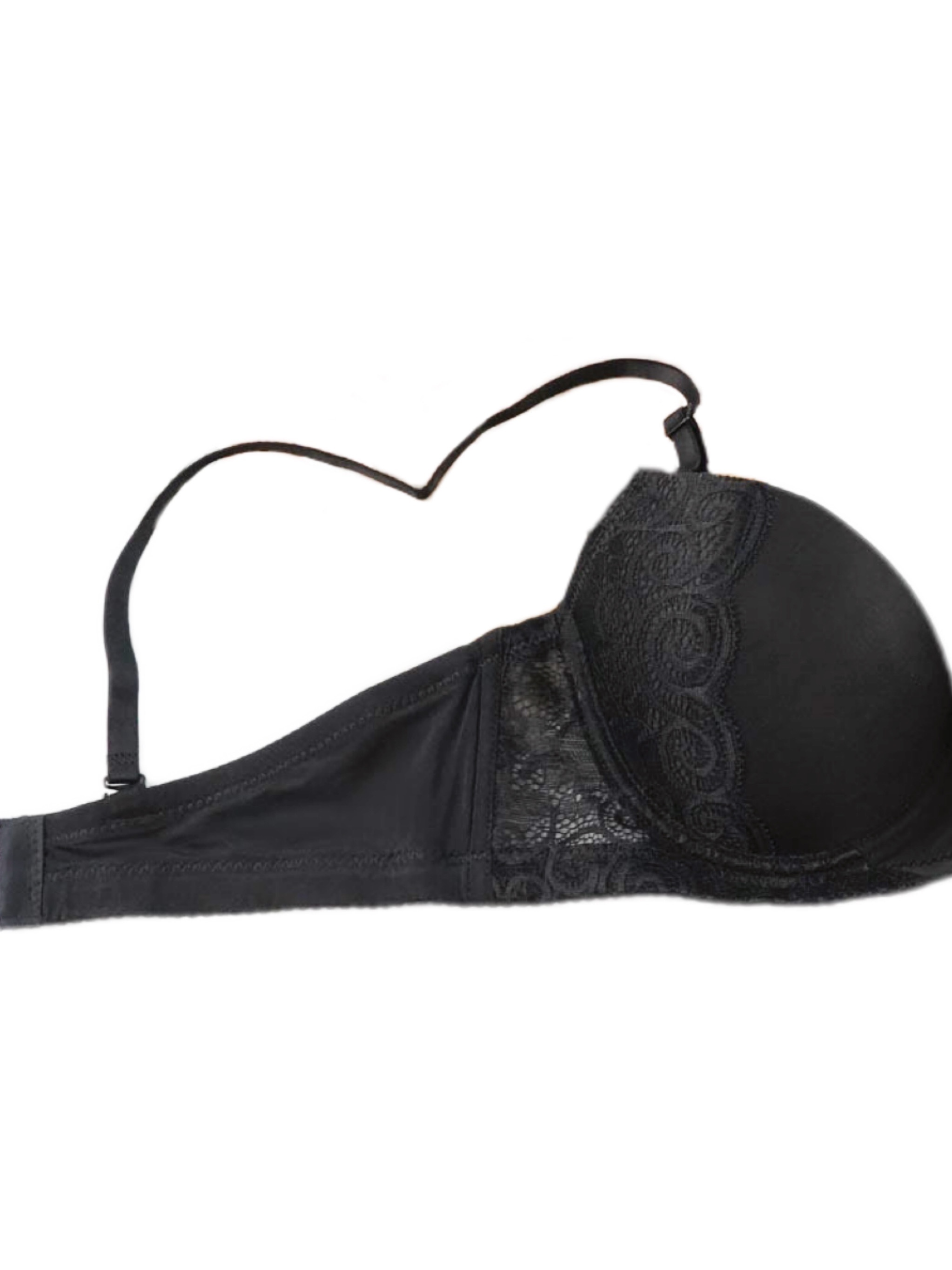 Contrast Lace Push Bra Comfy Breathable Everyday Bra Women's - Temu