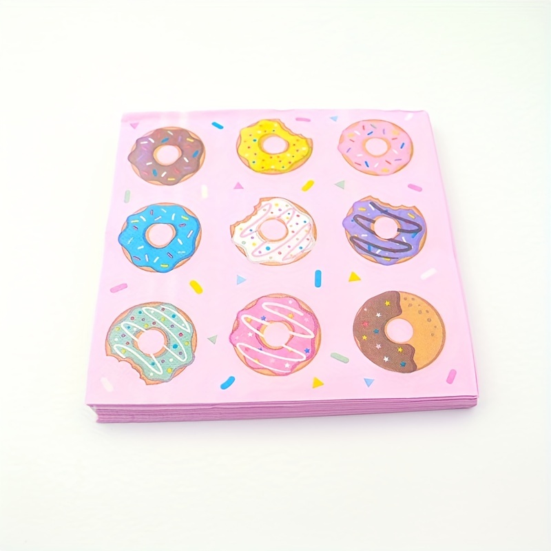 Donut Party Supplies With Donut Plates Cups Napkins Straws - Temu United  Arab Emirates