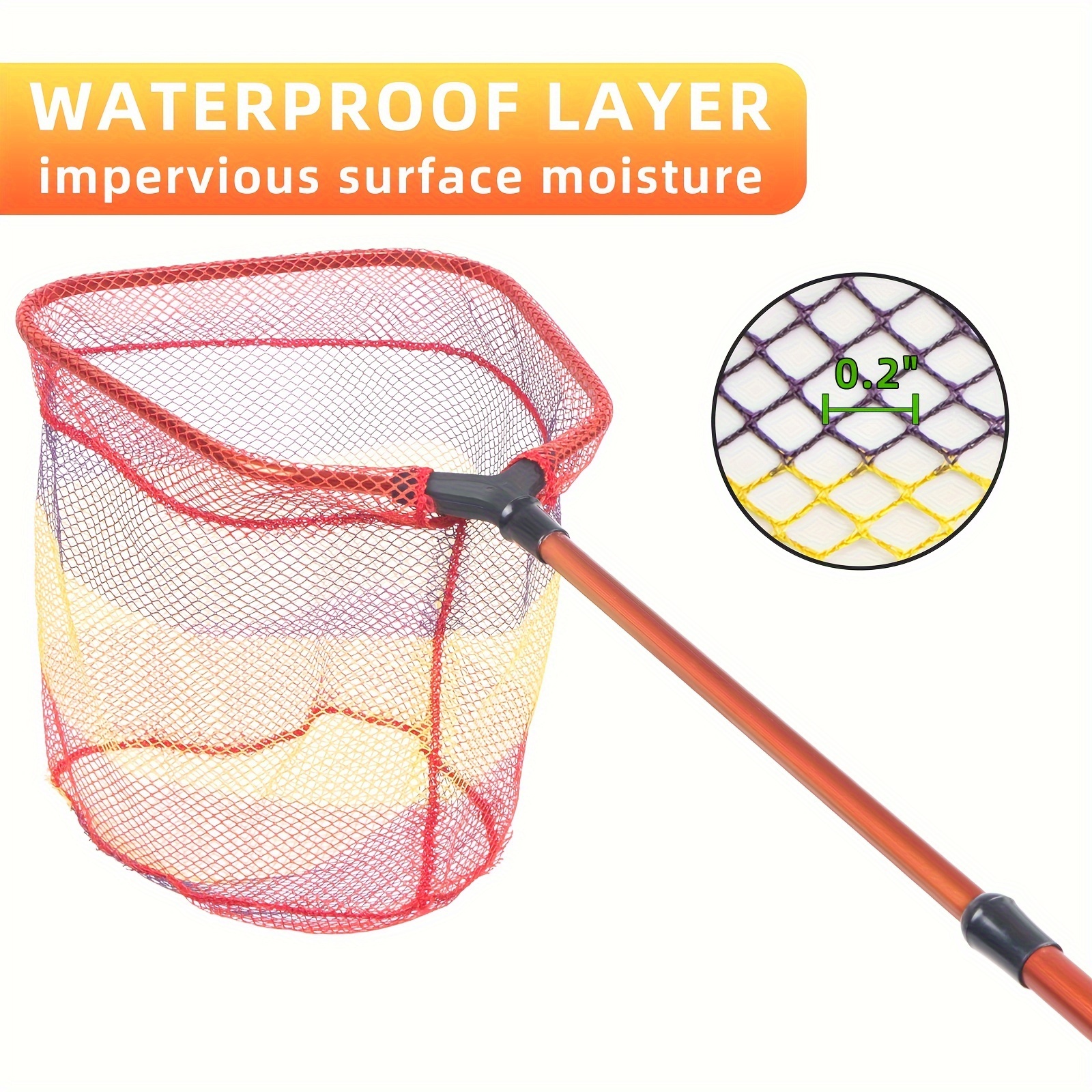 * 1pc Small Minnow Fishing Net - Ultralight Telescopic Fishing Net,  Aluminum Pole Small Net, Waterproof Nylon Mesh
