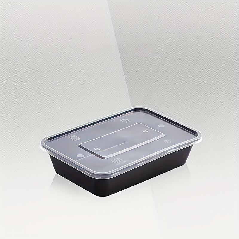 Meal Prep Containers, Large Black Square Boxes, Disposable Food