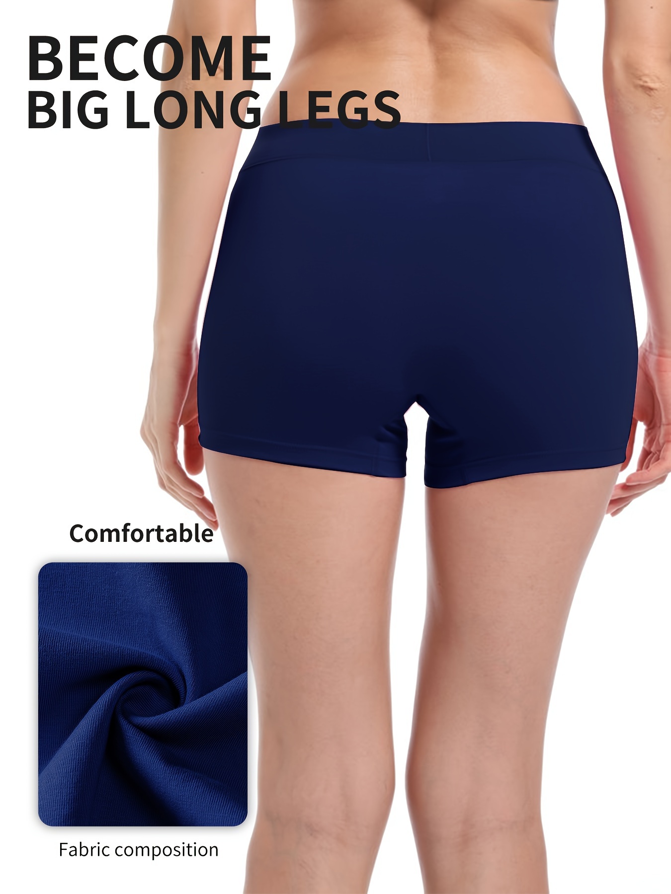 Simple Solid Boyshort Panties Soft Comfy Stretchy Intimates - Temu