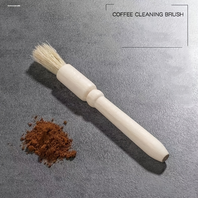 1pc Coffee Grinders Cleaning Brush with Natural Boar Bristles