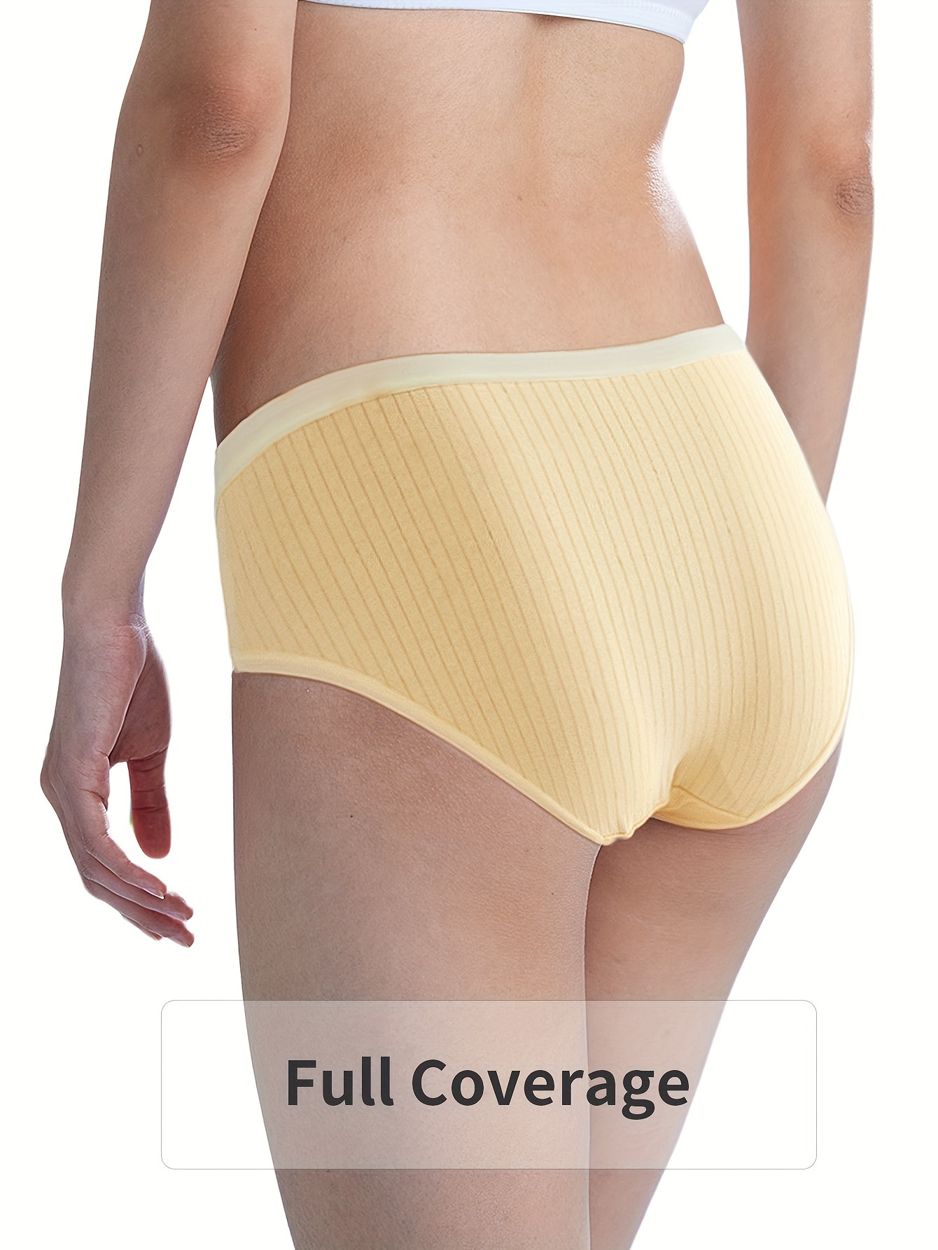 [7 Pack] Bragas cómodas de talle bajo para mujeres, braguitas de algodón  estilo bikini simple, lencería y ropa interior para mujeres