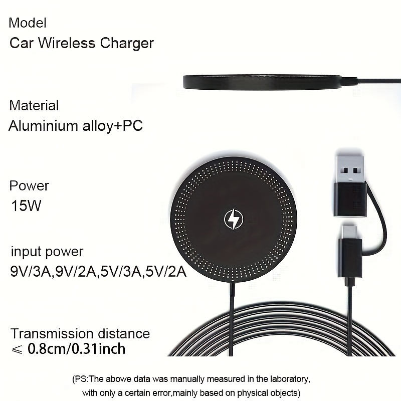 

I19+usb Magnetic Wireless Charger, 15w Fast Wireless Charger, Compatible For Iphone 15/14/13/12/11 Pro Max/xr/xsmax/x/8 Plus, For Galaxy S23/s22/s21/s20, For Mate60 Pro/50/40 Series