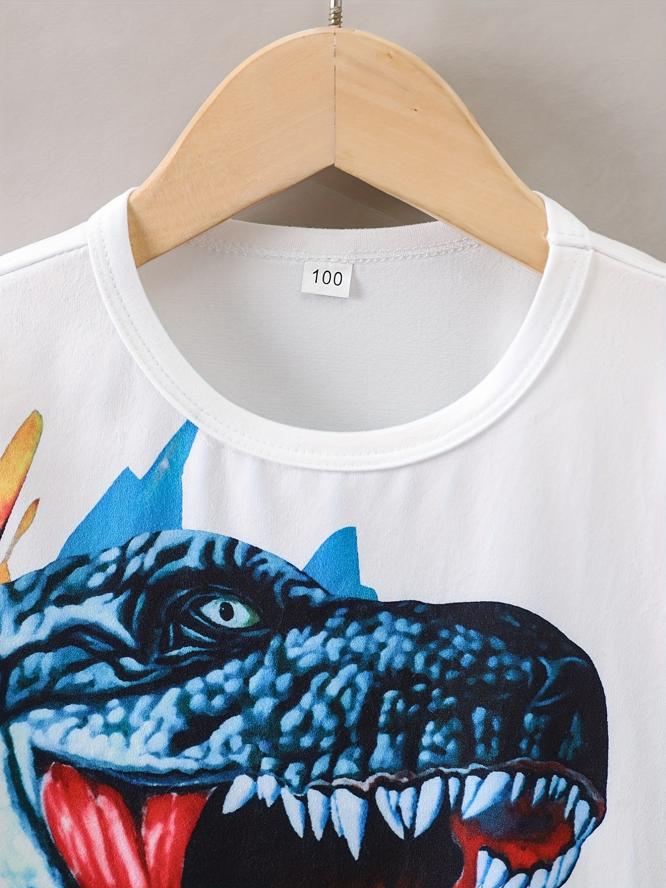 National Geographic Boys Tan Short Sleeved Dinosaur Tee Shirt T-Shirt 8 