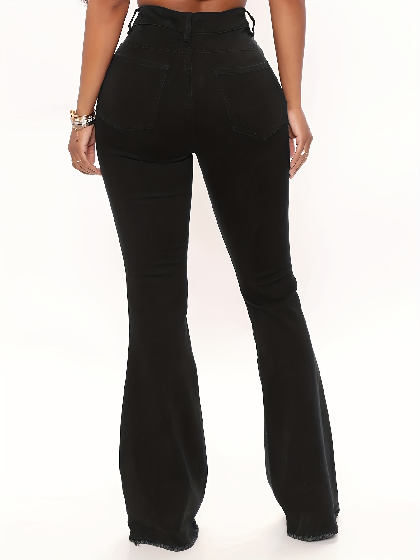 VIPONES Black Jeans for Women Bell Bottom High Waisted Flare Jean