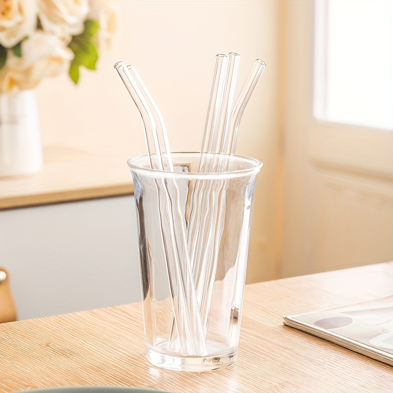 Glass Drinking Straws Cleaner, Flower Glass Straws