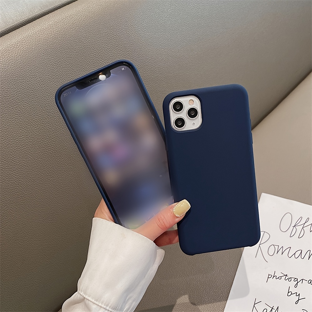 Funda silicona sólida iPhone 14 Plus (azul marino) 