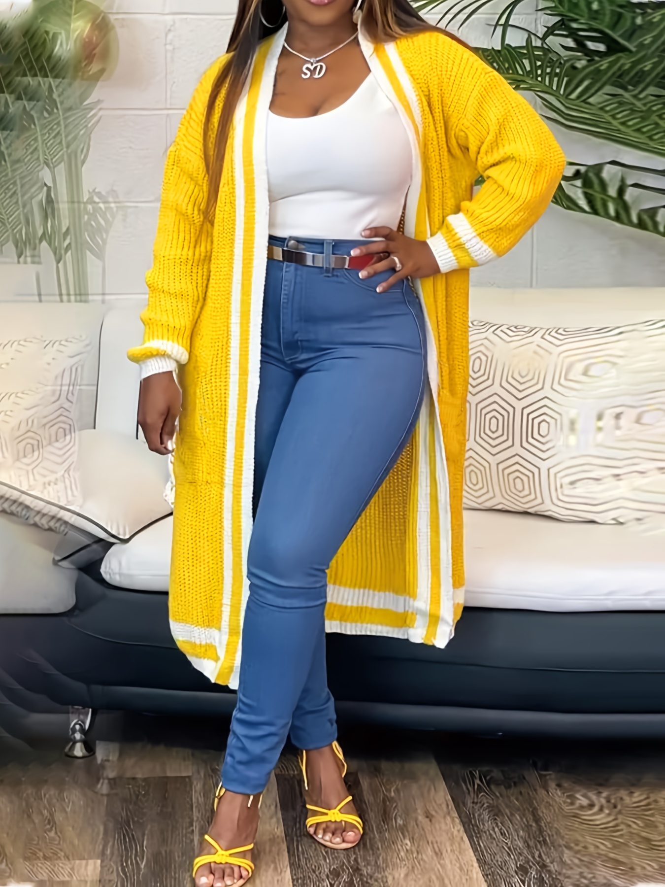 Mustard color clearance cardigan plus size