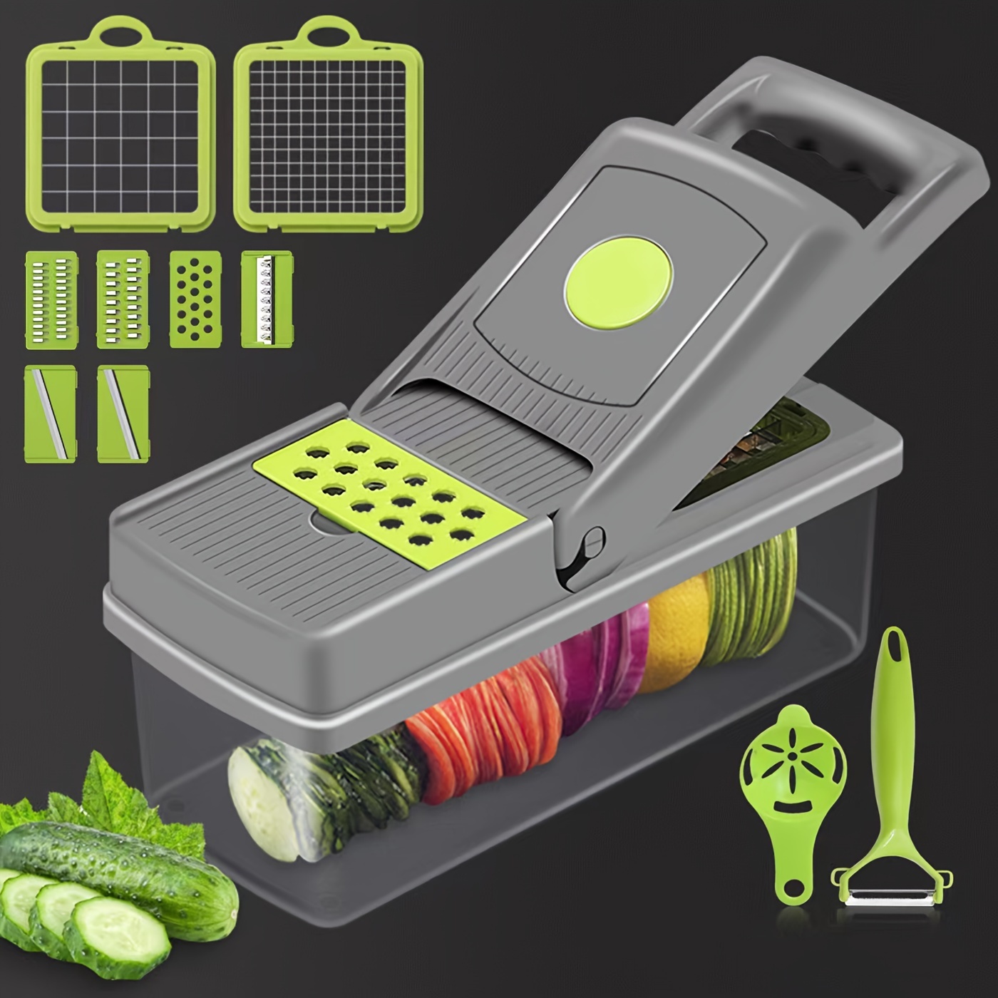 Vegetable Slicer, Cutter, Chopper - Multifunctional Vegetable Graters  Shredders Fruit Kitchen Tool 