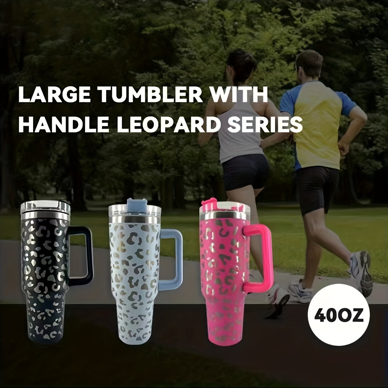 Leopard Pattern Coffee Mugs: Leakproof, Insulated, Portable & Perfect For  Outdoor Sports & Fitness! - Temu