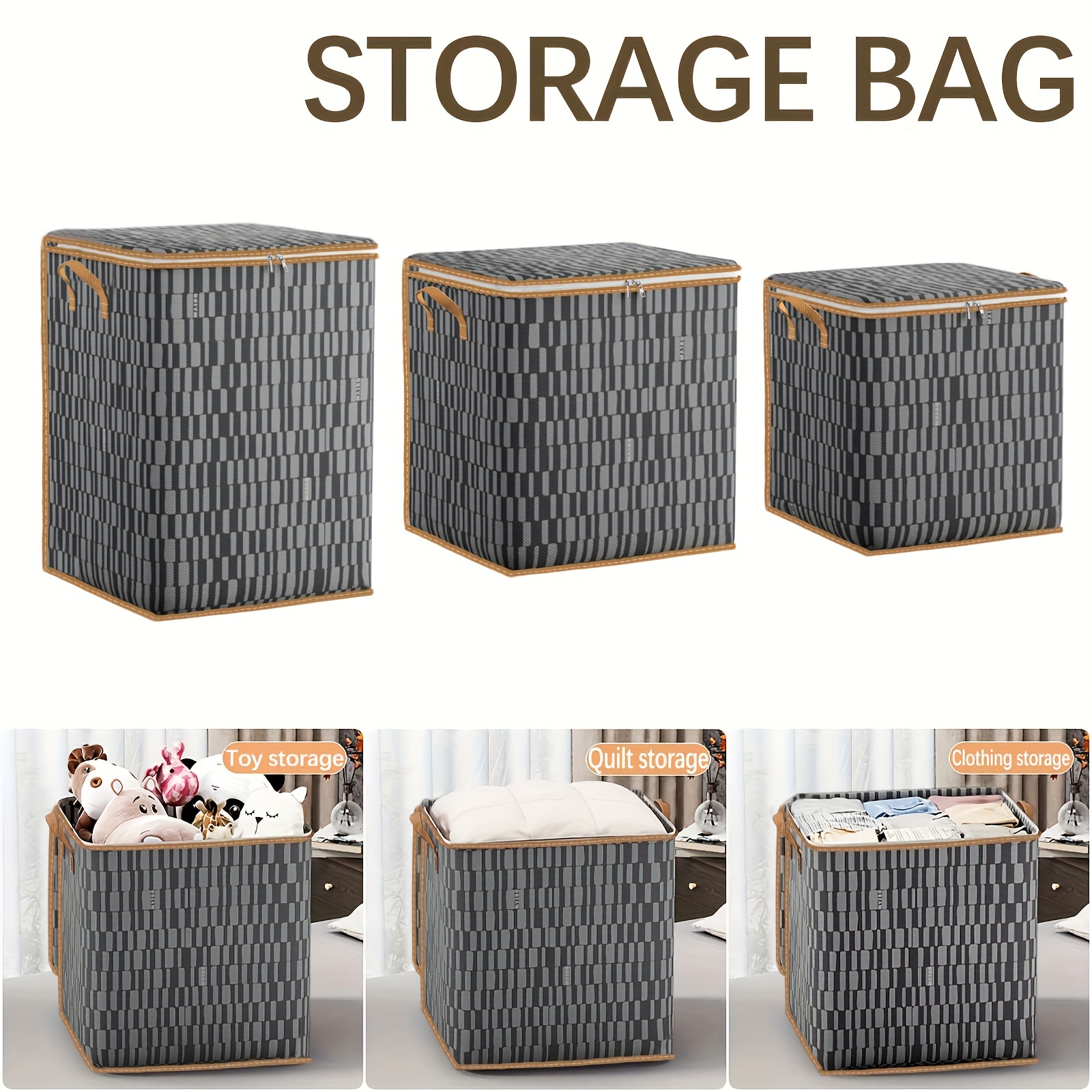 Extra Large Storage Bags Heavy Duty Moving Bags,totes Clothes Storage Bags  With Zippers For Space Saving Clothing,sundries,toys - Storage Bags -  AliExpress