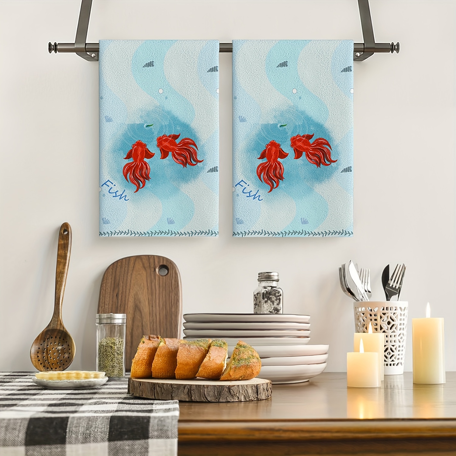 Blue Tuna Soft Kitchen Towel