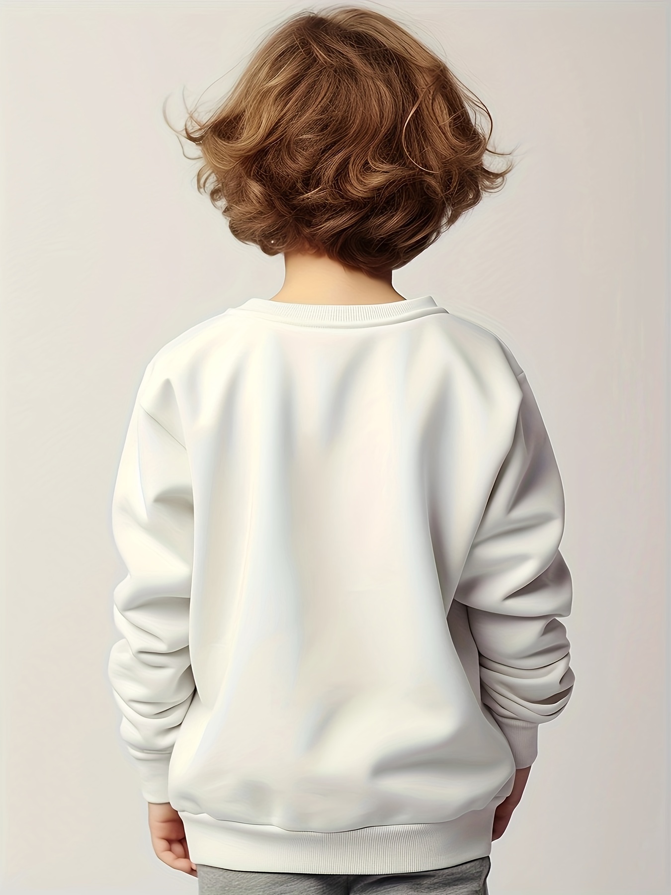 Cute Polka Dot Round Neck Long Sleeve White Toddler Girls T-Shirts