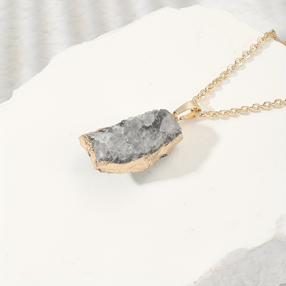 Natural Crystal Pendant Necklace
