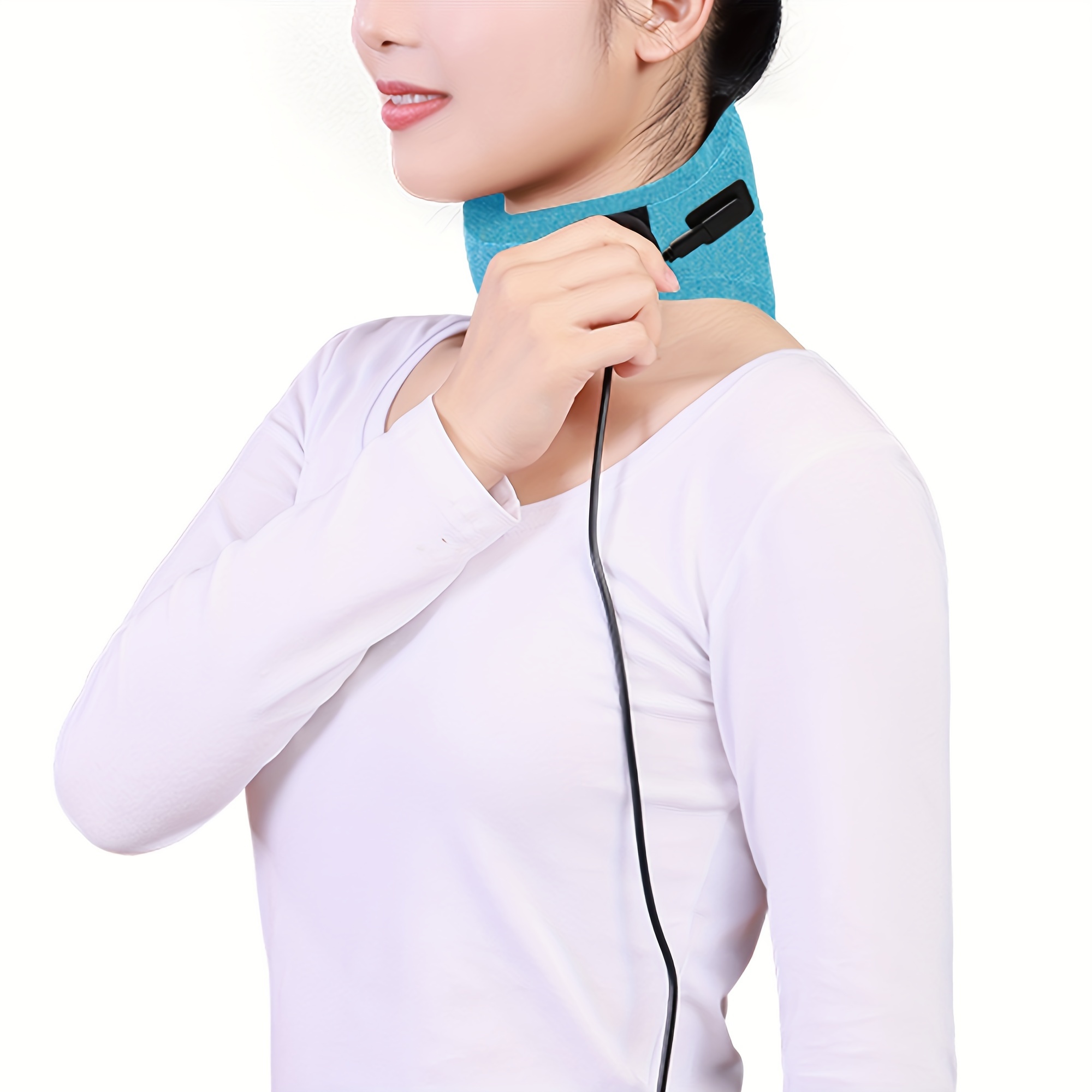 Usb Neck Heating Pad With Vibrating Heated Neck Wrap For - Temu