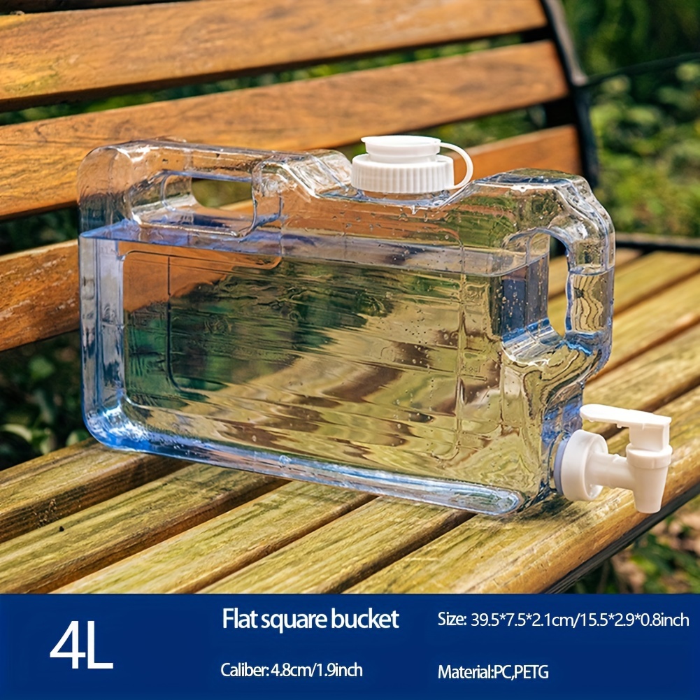5L 7.5L PC Square Transparent Plastic Water Storage Bucket