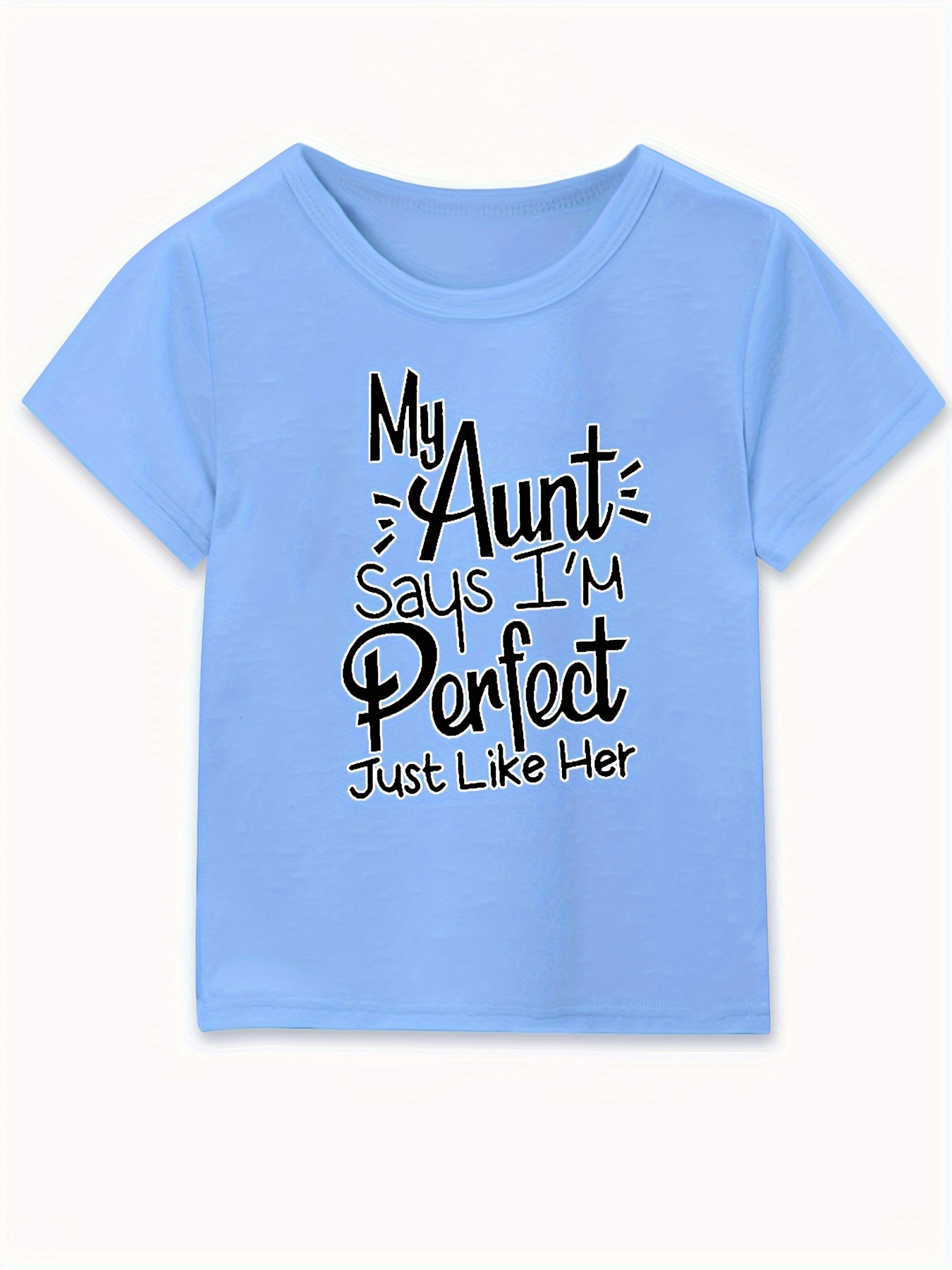 My Aunt Says Im Perfect Just Like Her Funny Short sleeve Baby