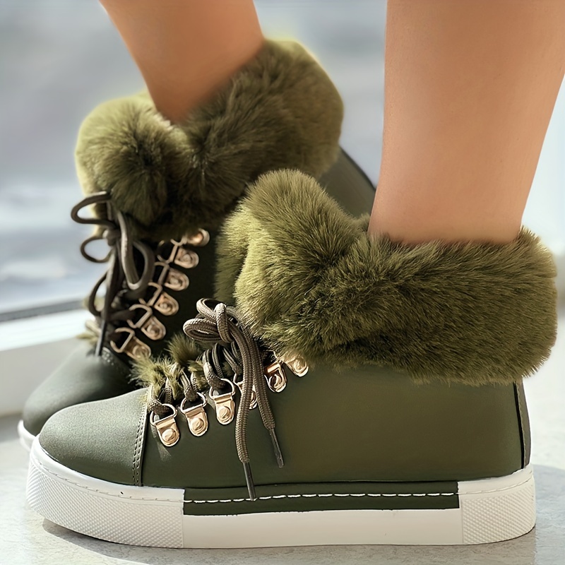 Women's Waterproof Winter Warm Shoes Minimalist Faux Fur - Temu Italy