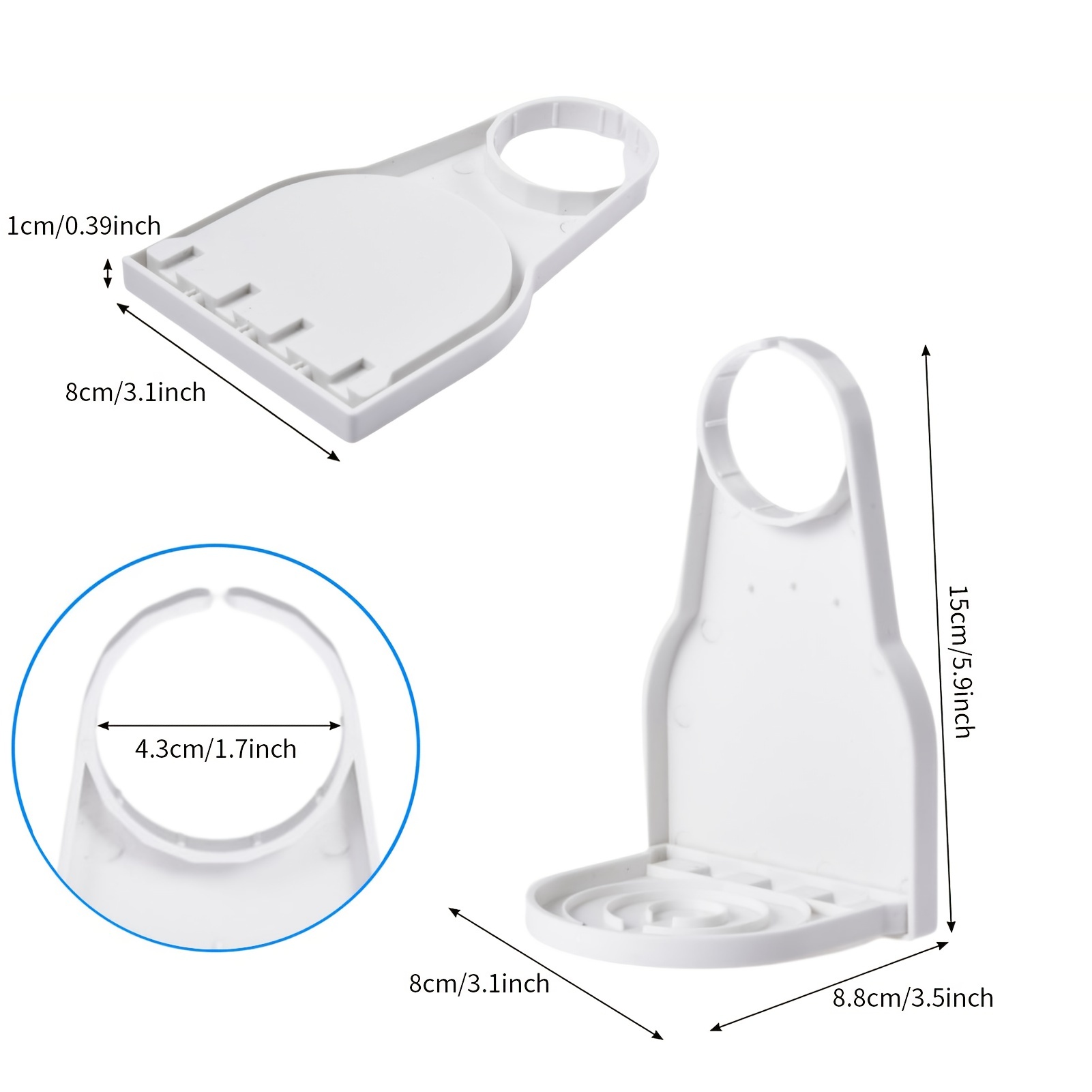 Impresa Laundry Detergent Drip Catcher [2 Pack] - Sturdy Detergent Cup Holder, Slides Under Tub - Hassle-Free Spill Prevention Solution - Keeps Room