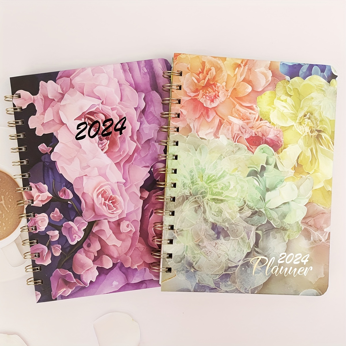 2024 Printable Planner or Journal Cover Page / insert - Floral 2024 Cover  page - Adult Coloring Book style journal cover