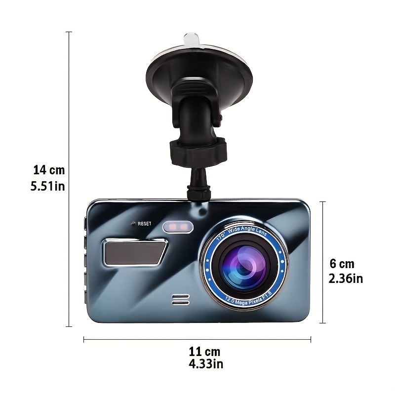 ADDKEY Cámara Dual Dash Cam Full HD 1080P Delantera y Trasera, Visión  Nocturna HD, Grabadora de Conducción con Lente de Ángulo Amplio Cámara Dvr  para