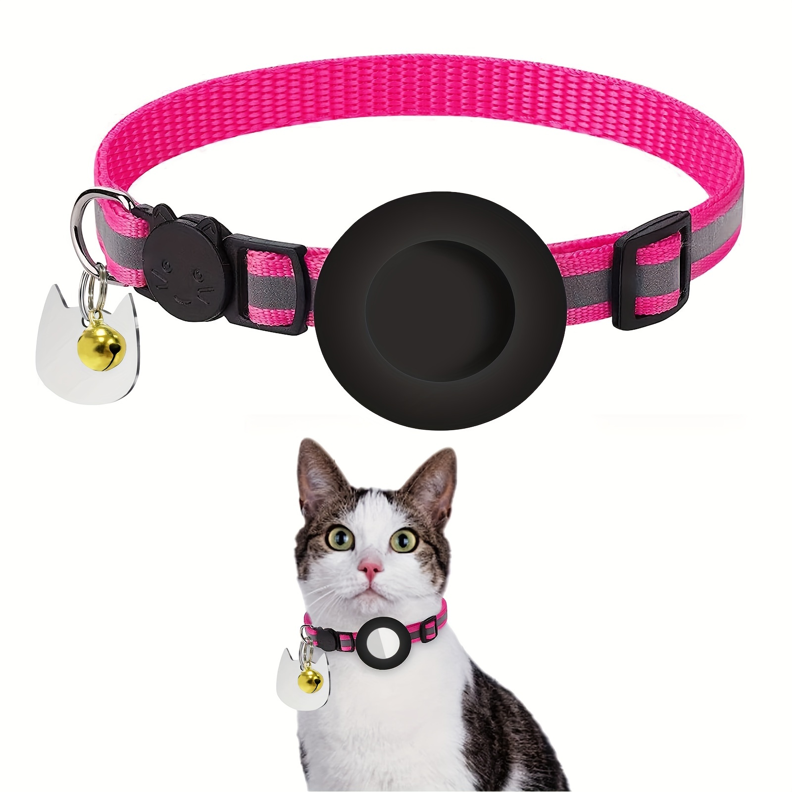 Collar Gato Soporte Airtag Mascotas Collar Campana - Temu Spain