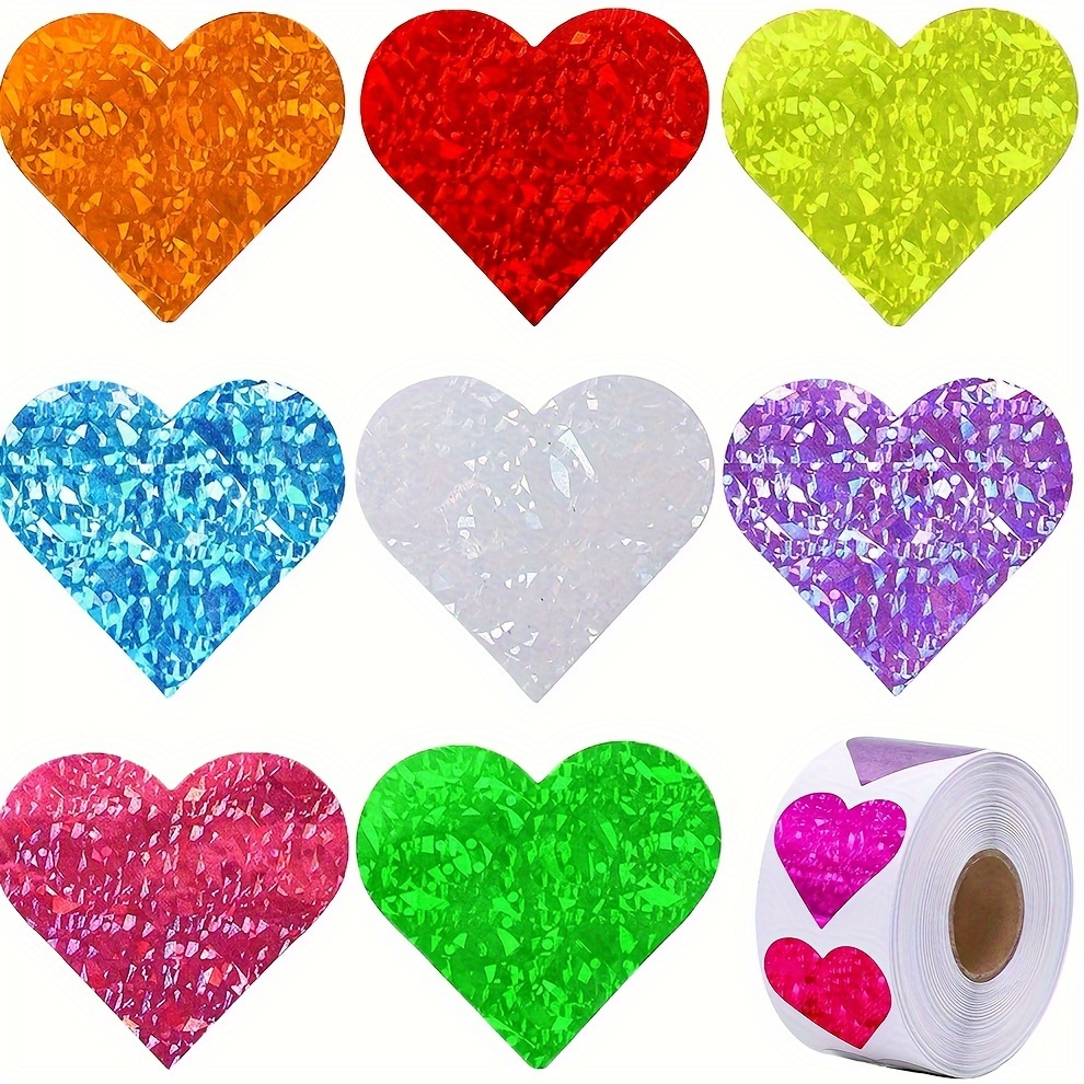 Stickers Wedding Labels Love Rainbow Sticker Heart Shape