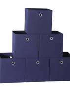 pack de 6 boîtes de rangement en tissu noir avec couvercles - organisateurs empilables , et lorganisation du placard - & de place, organisateurs de placard et conteneurs, au contenu , paniers et pour organisation à domicile