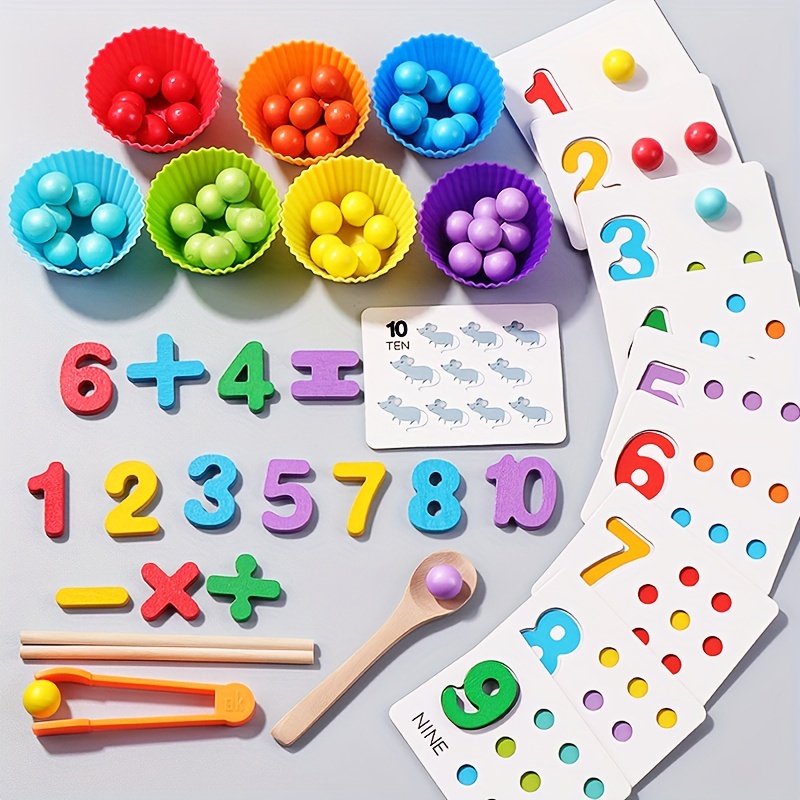 Montessori Kids Arithmetic Toys Number Cognitive - Temu