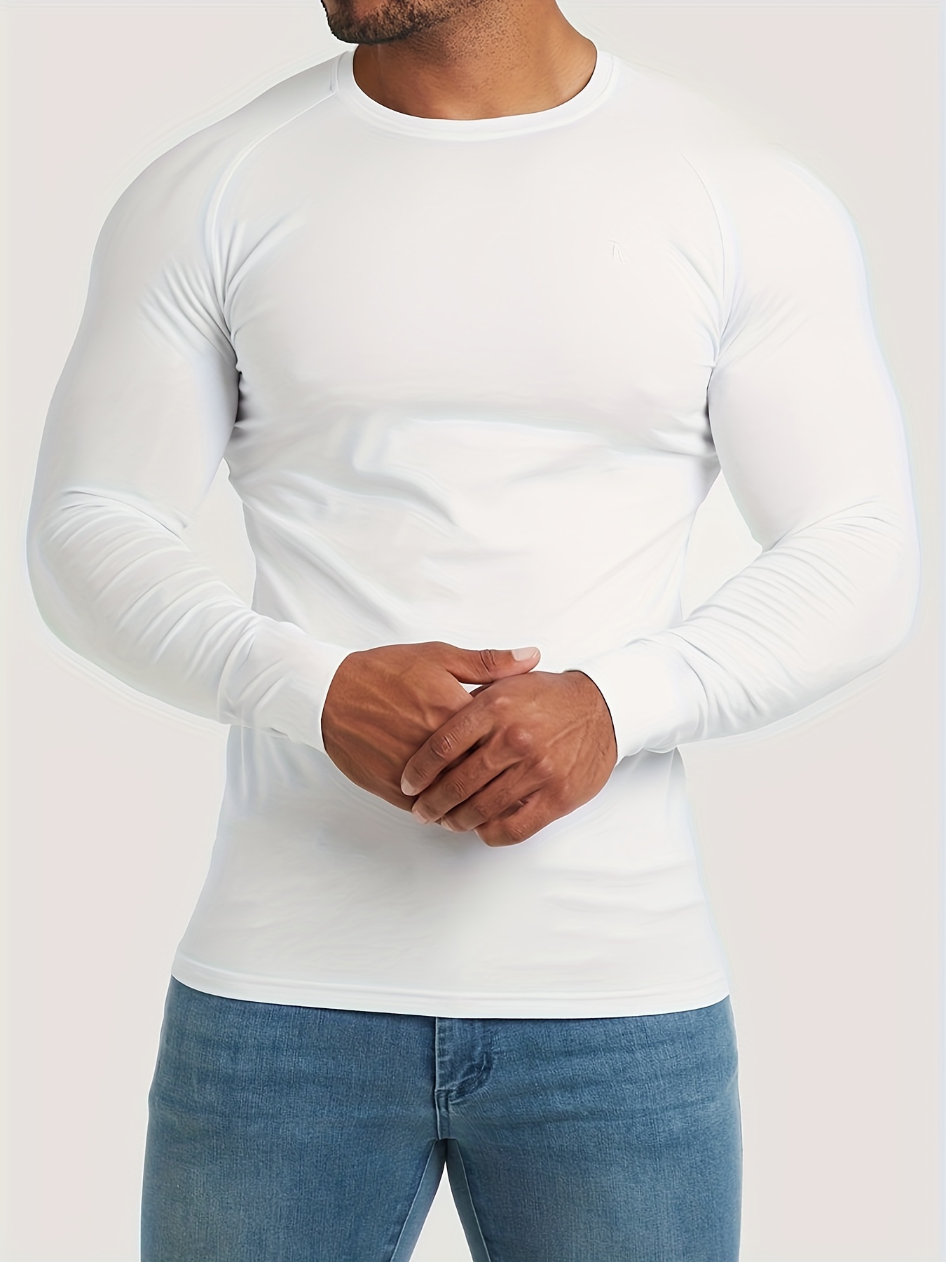 Men's Fitness Compression Long Sleeve T shirt Active Comfy - Temu