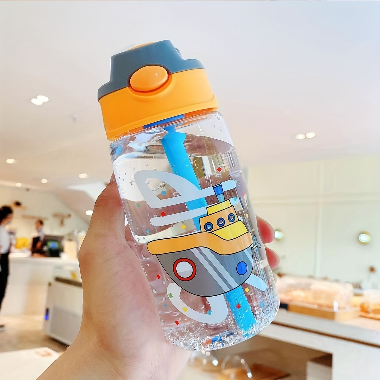 Cartoon Water Bottle With Straw For Infant Toddler Student - Temu Germany