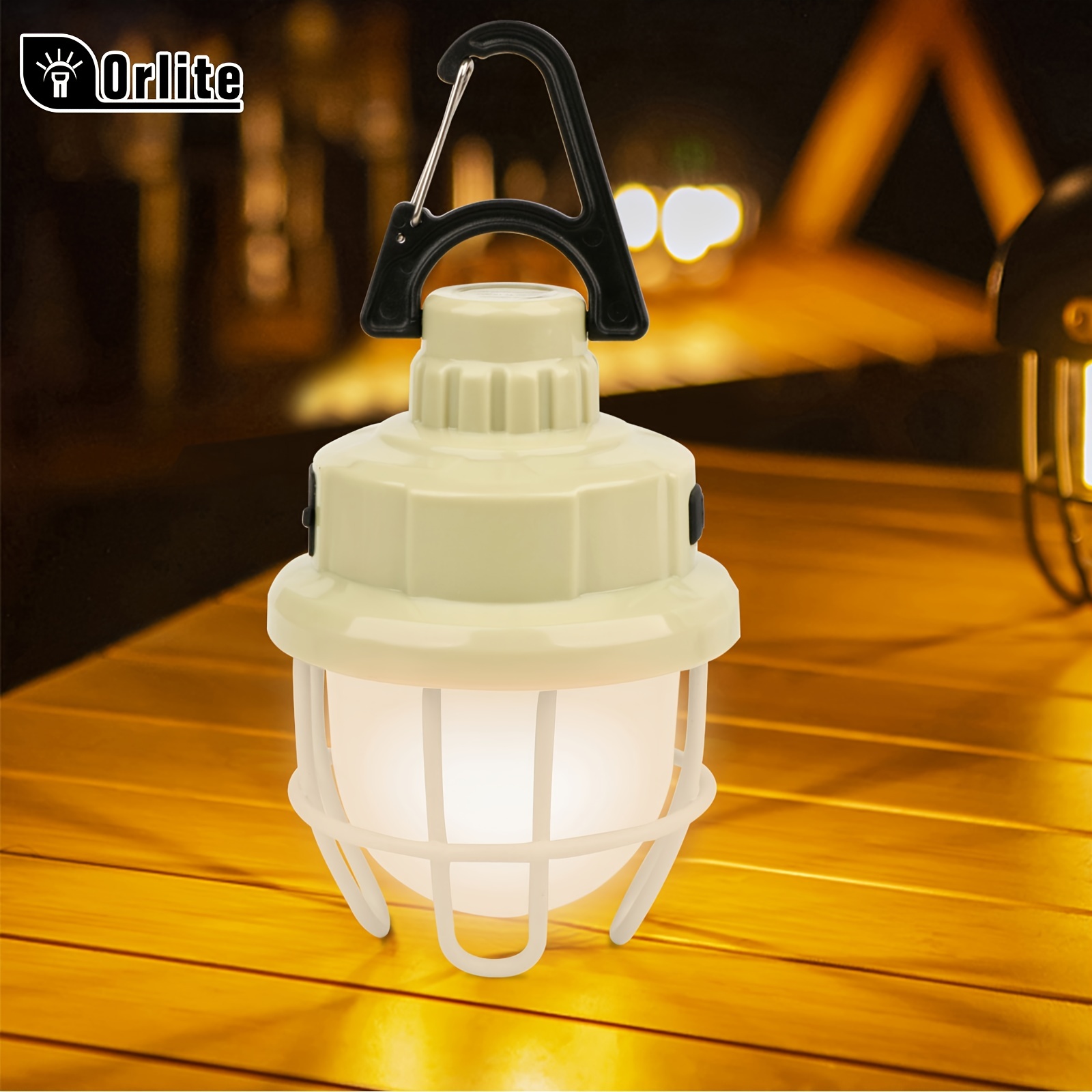 yellow light camping lantern