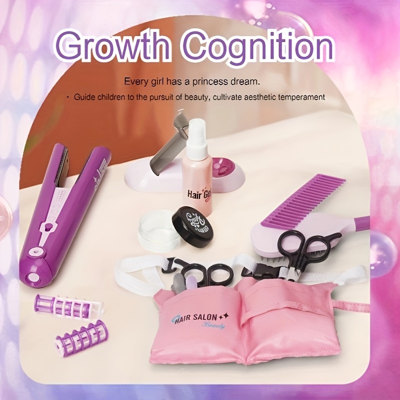 Kids Makeup Set For Girls Gifts Pretend Play Hairdressing Hair Simulation  Styling Tools Blow Dryer Beauty