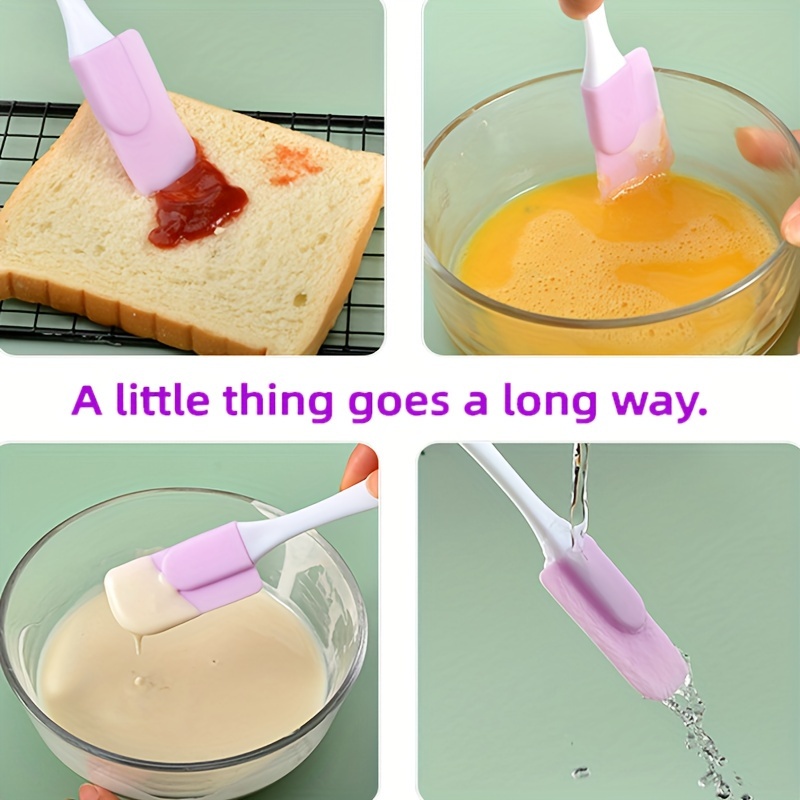 Silicone Spatula, Silicone Scraper, Jam Spatula, Dessert Jam Scraper, Jam ScraperSilicone Scraper Practical Baking Spatula Scraper Wooden Handle Cream