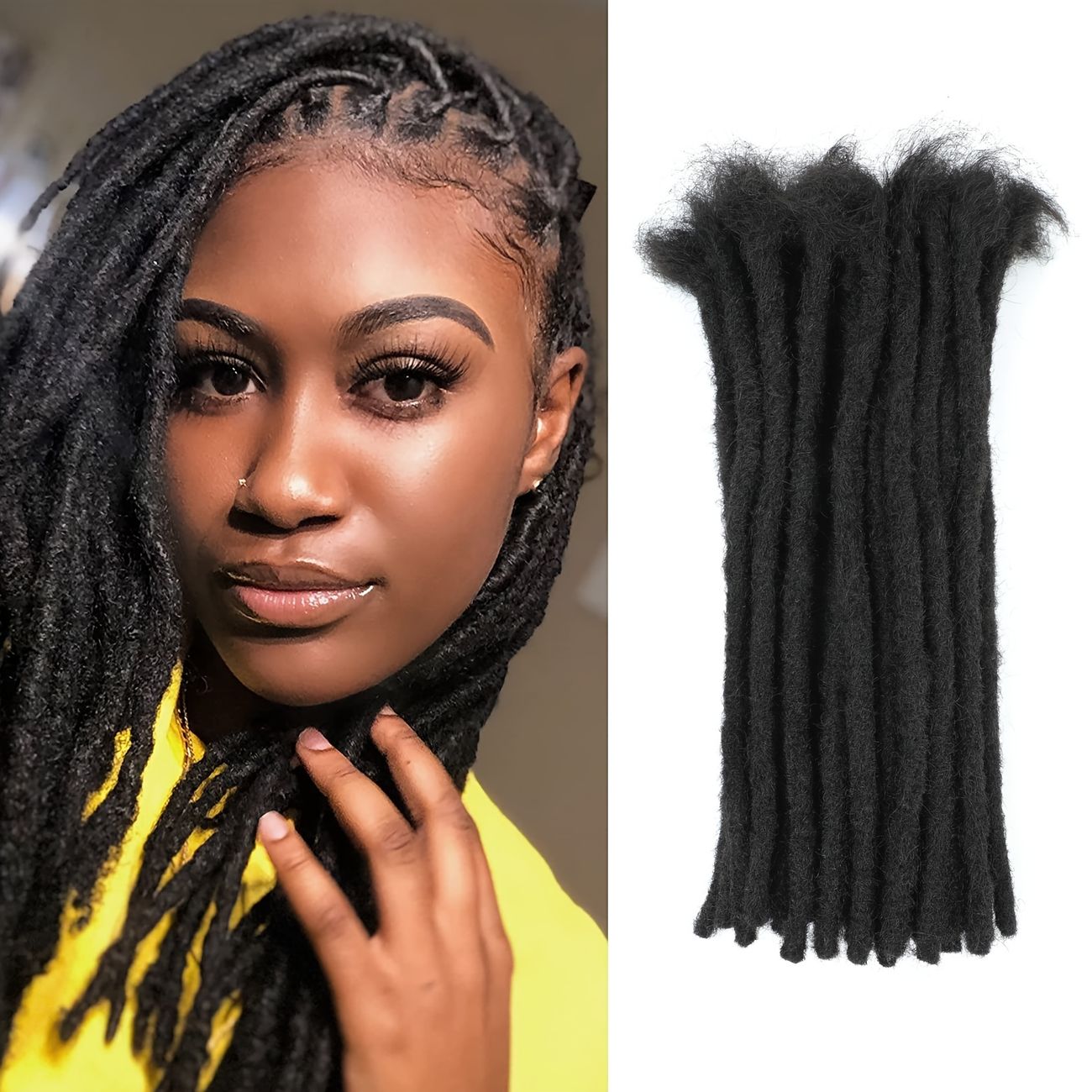 Pelidon Dreadlock Extensions Human Hair Loc Extensions Human Hair Handmade  Dreads Hair Extensions For Man And Women | Free Shipping For New Users |  Temu