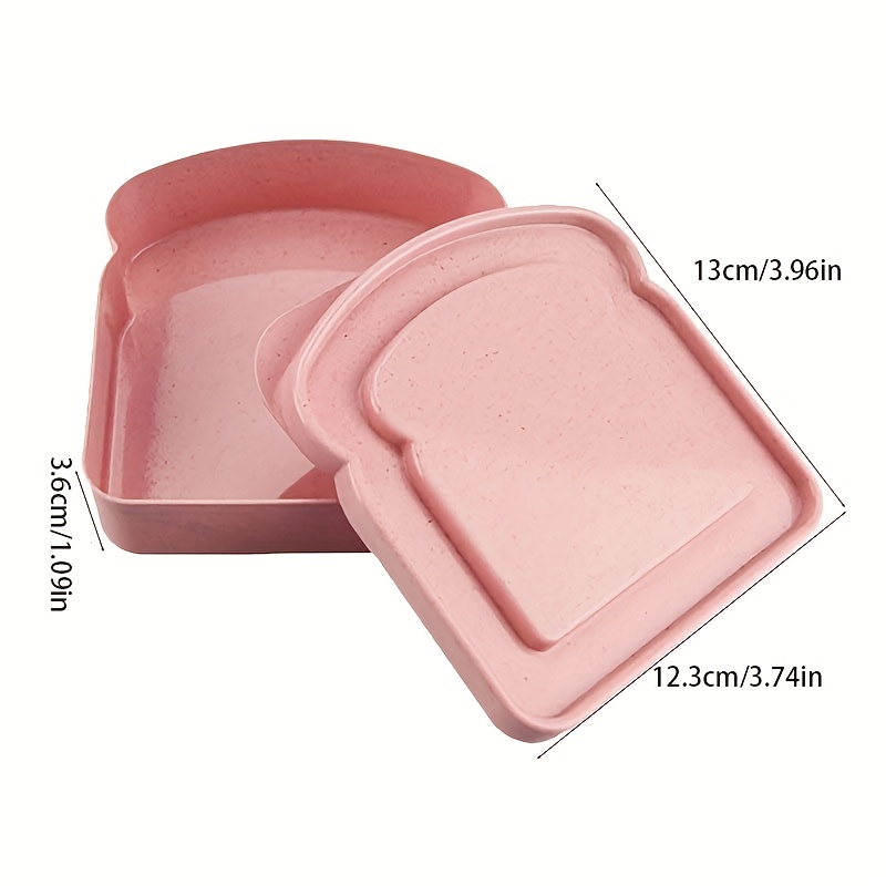 Sandwich Containers, Sandwich Containers for Lunch Boxes Plastic Toast  Shape Food Storage Sandwich Box with Lid, BPA Free and Reusable, Microwave  